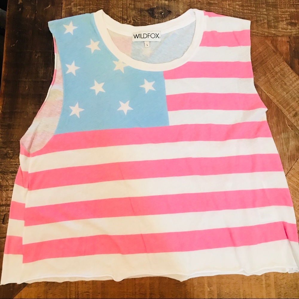 Wildfox cropped ‘Murica tShirt